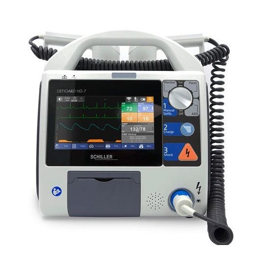 Desfibrilador Monitor Defigard HD-7 con AED, Marcapasos y SpO2 | SHDGHD7MS | Schiller