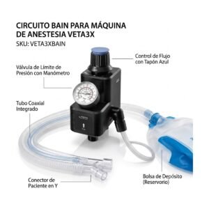 Circuito Bain para máquina de anestesia VETA3X