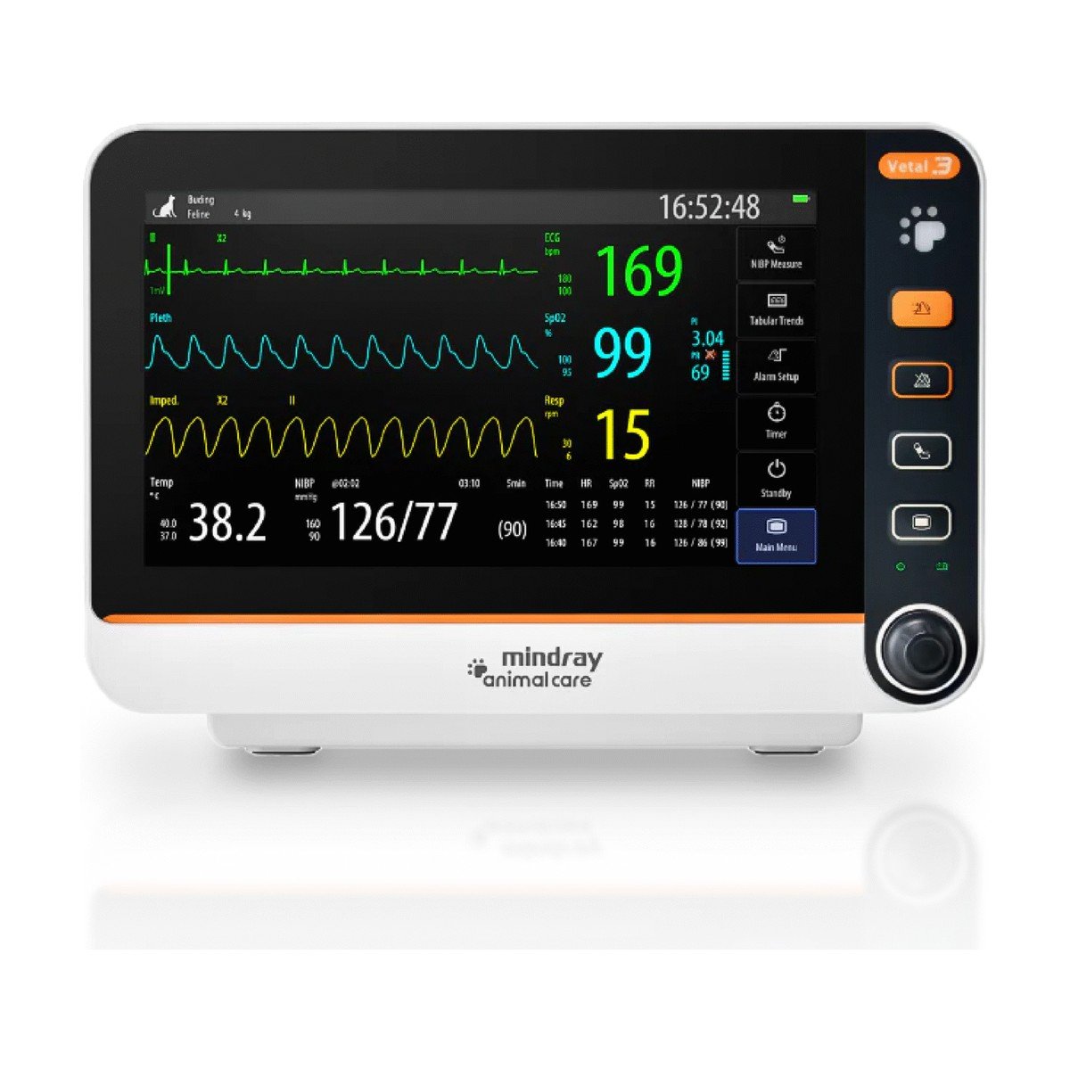 Monitor para signos vitales portátil veterinario VETAL3